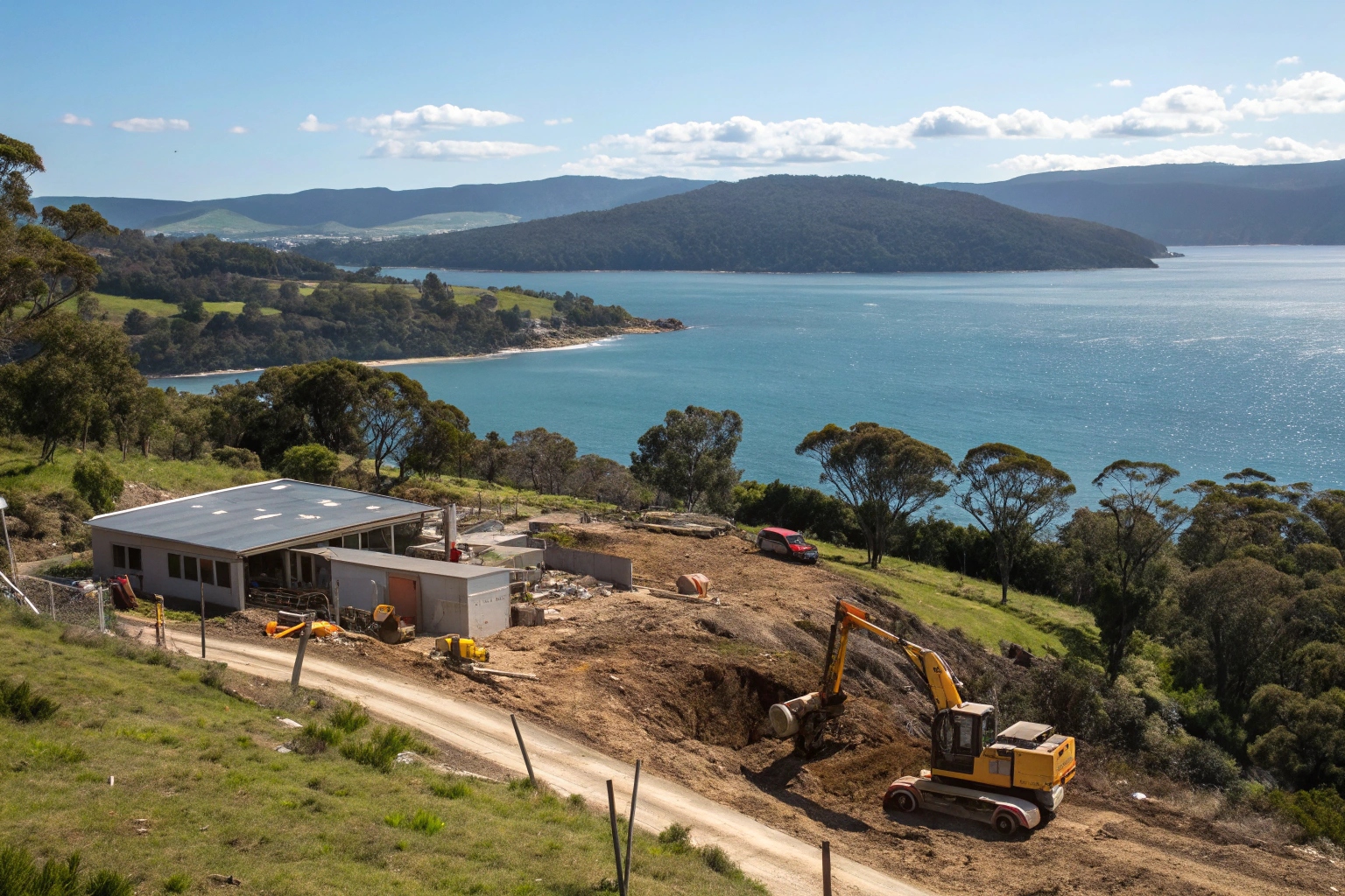 Coastal property demolition project with Derwent River views in Taroona, Tasmania