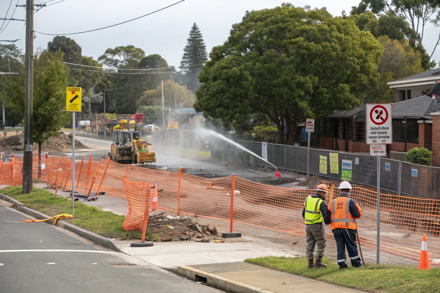 Safe demolition procedures near Lindisfarne Primary School with enhanced safety measures